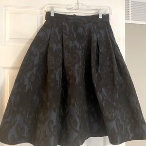 H&M Black and Navy Midi Circle Skirt